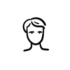 Hand drawn person. Simple vector icon