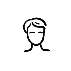 Hand drawn person. Simple vector icon
