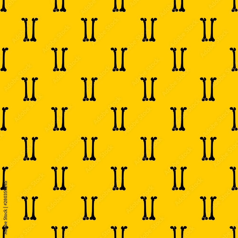 Poster bone pattern seamless vector repeat geometric yellow for any design