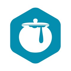 Honey pot icon. Simple illustration of honey pot vector icon for web
