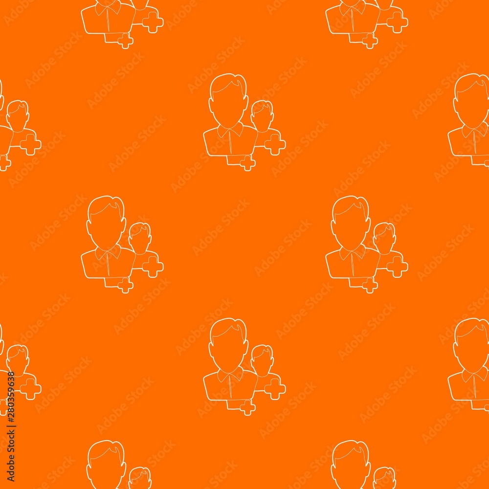 Poster add users pattern vector orange for any web design best