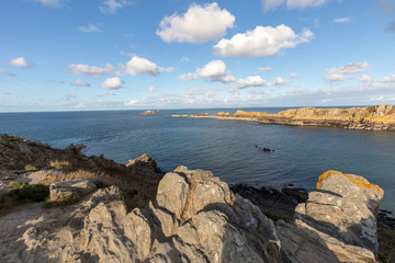 Pointe du Grouin in Cancale. Emerald Coast, Brittany, France ,