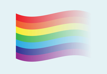 Beautiful multicolored rainbow flag. Vector Illustration. EPS10