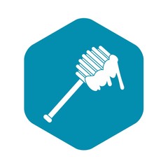 Honey spoon icon. Simple illustration of honey spoon vector icon for web