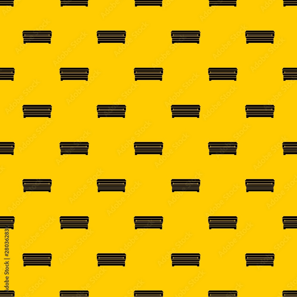 Poster coffin pattern seamless vector repeat geometric yellow for any design
