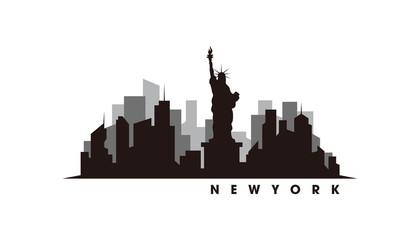 New York skyline and landmarks silhouette vector © winner creative