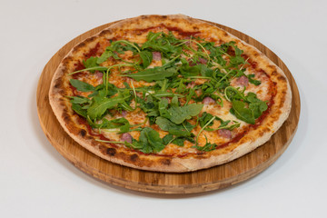 Pizza con rucola 
