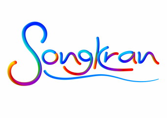 colorful background with text songkran