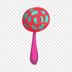 Baby rattle icon. Cartoon illustration of baby rattle vector icon for web