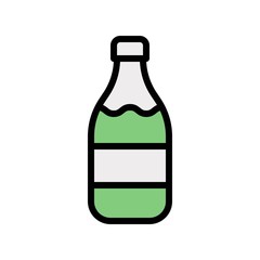 drink and beverage storage bottle editable stroke icon in filled designing