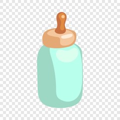 Baby milk bottle icon. Cartoon illustration of baby milk bottle vector icon for web