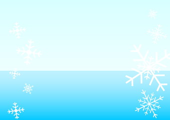 abstract winter background with snowflakes and place for text