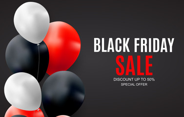 Black Friday Sale Inscription Banner Design Template. Vector illustration