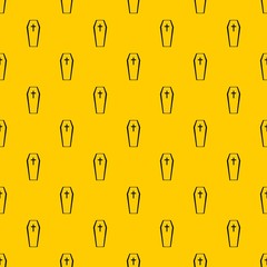Coffin pattern seamless vector repeat geometric yellow for any design