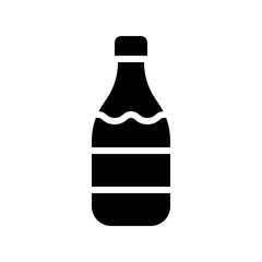 drink and beverage storage bottle with lid  solid icon.