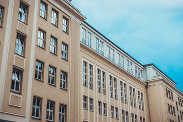 office building facade from the exterior view