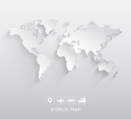 World map vector illustrations.