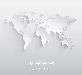 Poster World map vector illustrations. © graphixmania