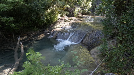Waterfalls, ponds and forest of Turgut
