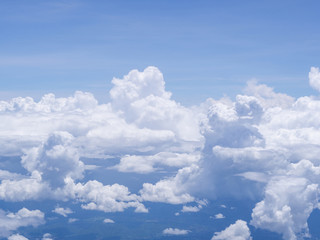 Bright blue sky there is white clouds the sky