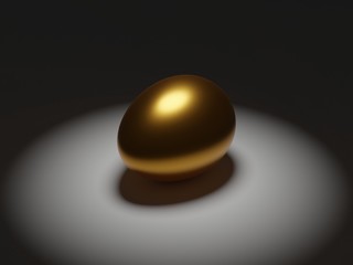 Gold Egg Under Spotlight