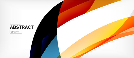 Colorful wave lines abstract background, color line for business or techno presentation