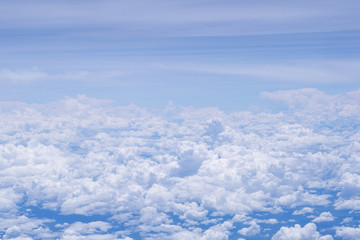 Bright blue sky there is white clouds the sky