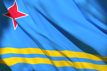 Aruba flag waving