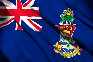 Cayman Islands flag waving