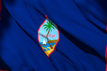 Guam flag waving