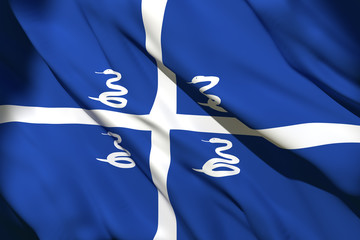 Martinique flag waving