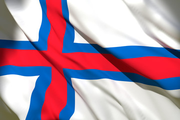Faroe Islands flag waving
