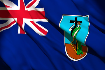 Montserrat flag waving