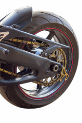 Fototapeta premium the rear wheel sports bike