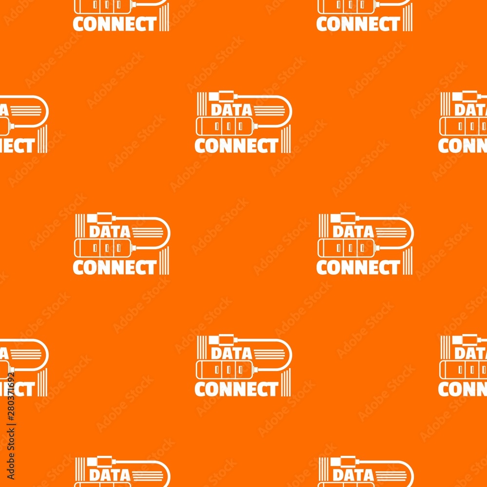 Poster data connect pattern vector orange for any web design best