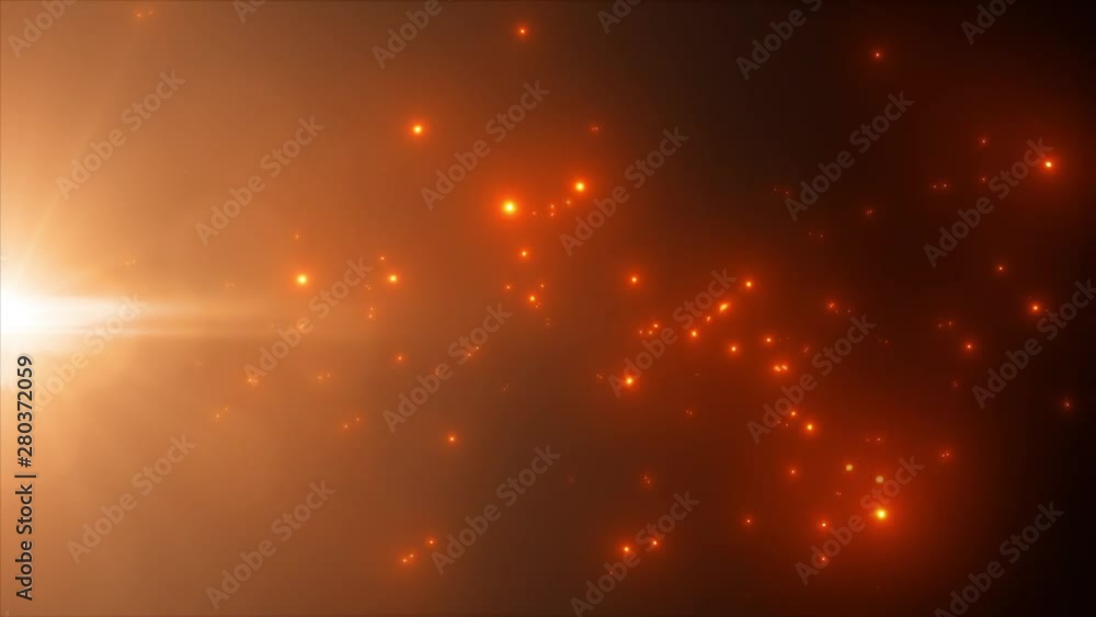 Poster Abstract Light Particle Background Flowing Loop/ 4k animation of an abstract beautiful shining light particle background seamless looping