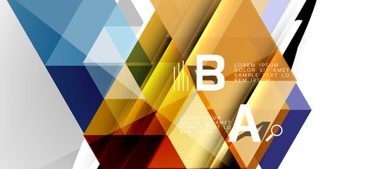 Abstract concept triangle graphic element. Technology background. Banner, poster template