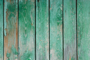 Cracking Paint On Old Green Doors