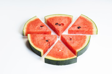 Fresh watermelon slices