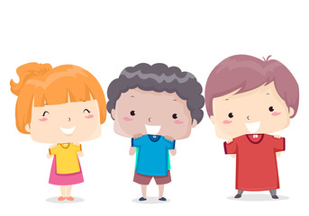 Kids Shirts Adjective Small Medium Large