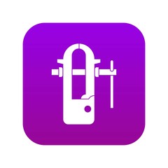 Blacksmiths vice icon digital purple for any design isolated on white vector illustration