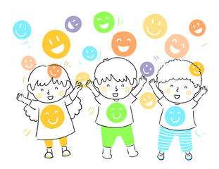 Kids Shower Happiness Illustration