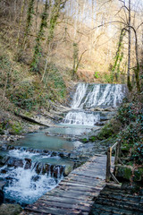 waterfall river spring snake sochi
