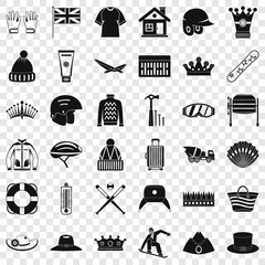 Obraz premium Warming icons set. Simple style of 36 warming vector icons for web for any design