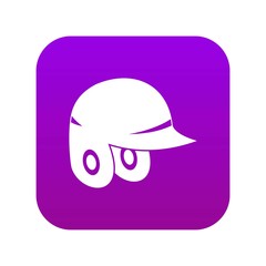 Obraz na płótnie Canvas Baseball helmet icon digital purple for any design isolated on white vector illustration