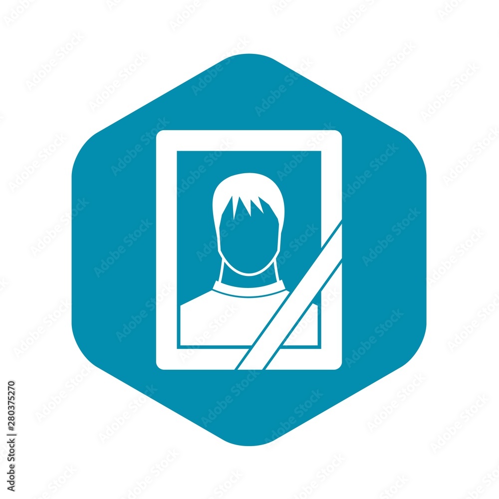Poster memory portrait icon. simple illustration of memory portrait vector icon for web