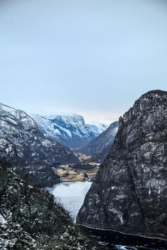 vue aérienne des fjords norvégiens