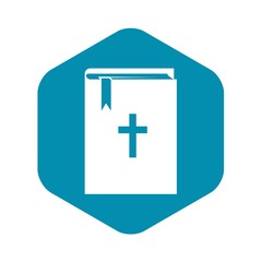 Obraz premium Bible icon. Simple illustration of bible vector icon for web