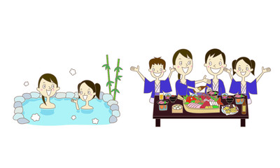 イラスト：家族旅行