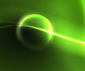 Dark space with shiny neon light motion waves. Abstract concept graphic element. Vector neon background. Technology background